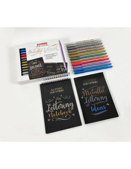 Dual Metal Market con bloc y guía de lettering