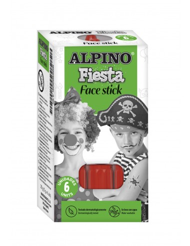 Alpino Face Stick. Caja de 6 unidades Rojo