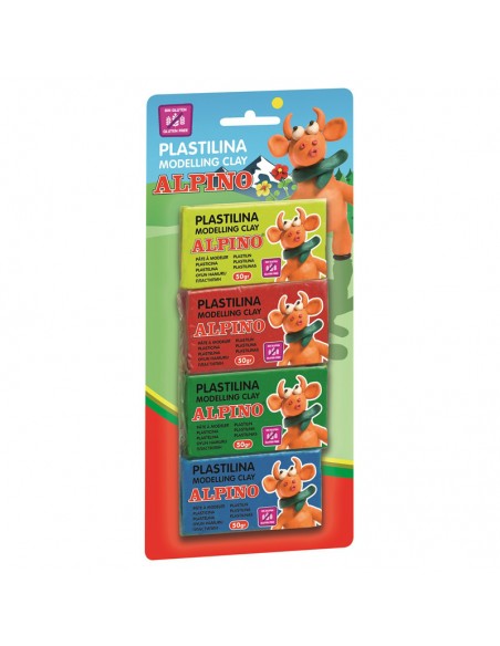 Plastilina Alpino Blíster 4 unidades de 50 grs
