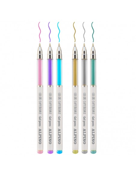Estuche de 12 Glitter Gel Pens metallix + pastel