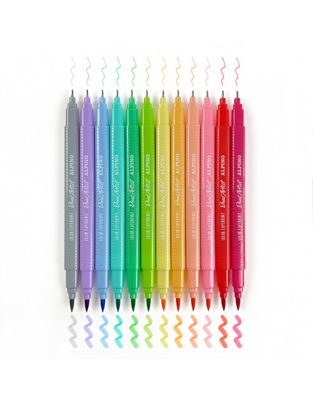 Estuche de 12 rotuladores Dual Artist colores pastel