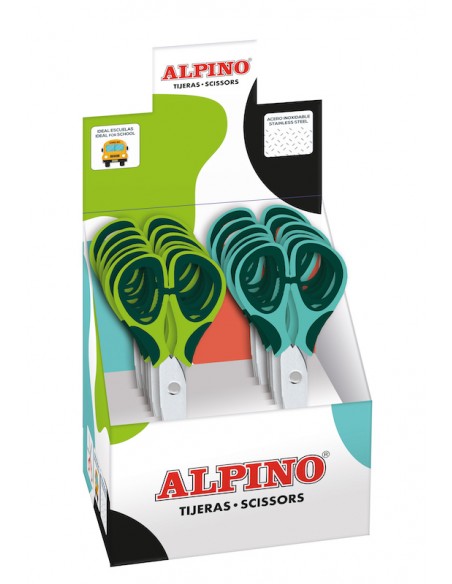 Expositor tijera escolar pastel