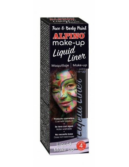 Maquillaje líquido plata