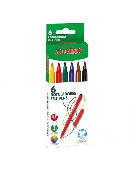 Estuche de 6 rotuladores Standard Alpino