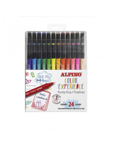 Rotuladores Alpino Punta Fina 24 Colores