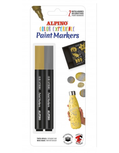 Paint Marker dorado y plateado