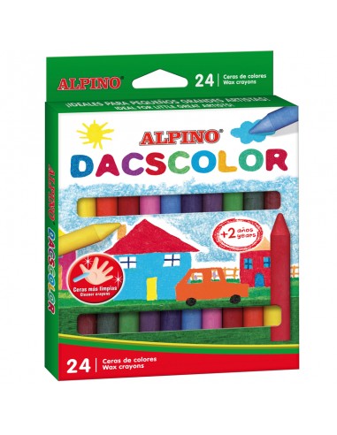 Estuche de 24  ceras de colores Dacscolor