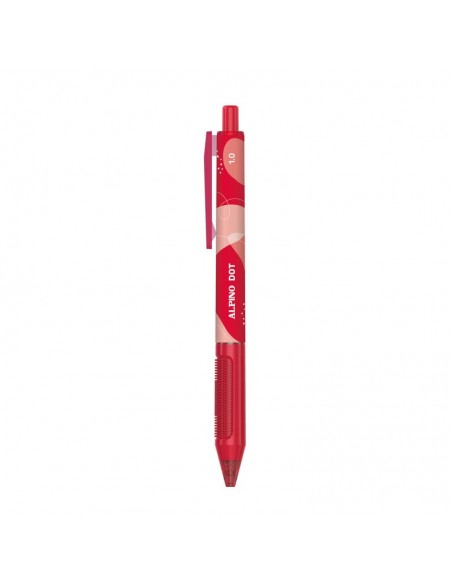 Caja 24 bolígrafos Alpino Dot unicolor roja