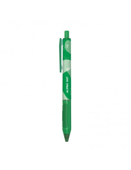 Caja 24 bolígrafos Alpino Dot unicolor verde