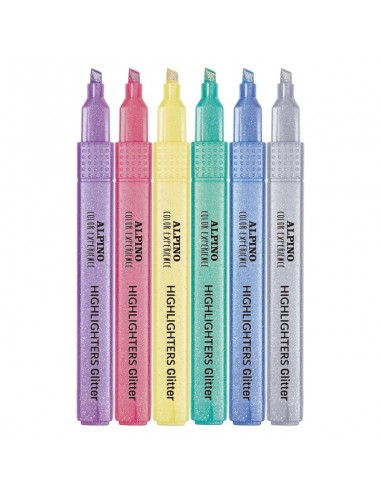 Estuche 6 Subrayadores Glitter Color...