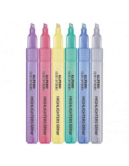 Estuche 6 Subrayadores Glitter Color Experience