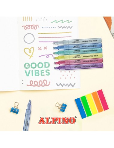 Estuche 6 Subrayadores Glitter Color...