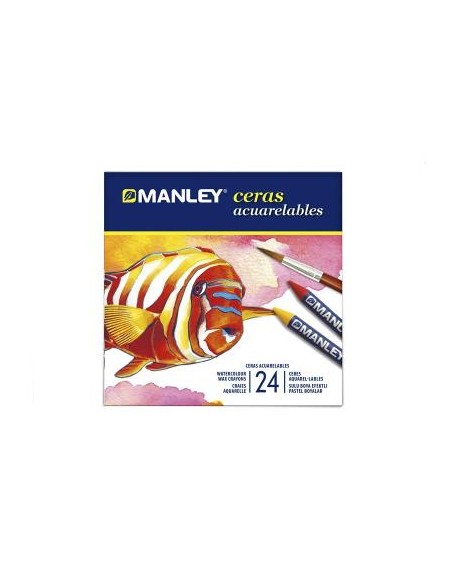 Estuche 24 ceras acuarelables Manley