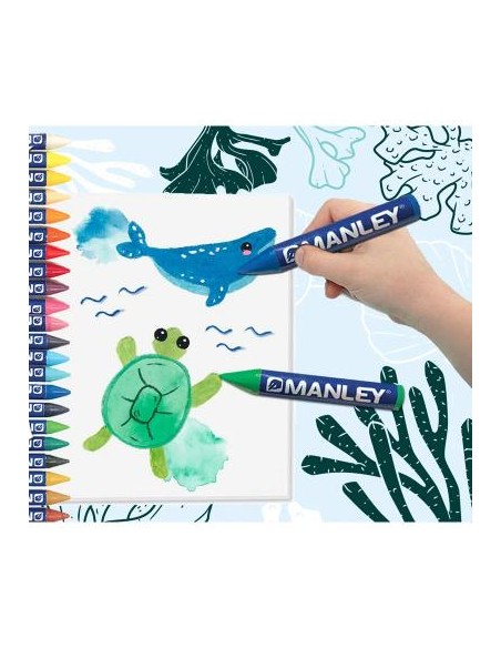 Estuche 24 ceras acuarelables Manley