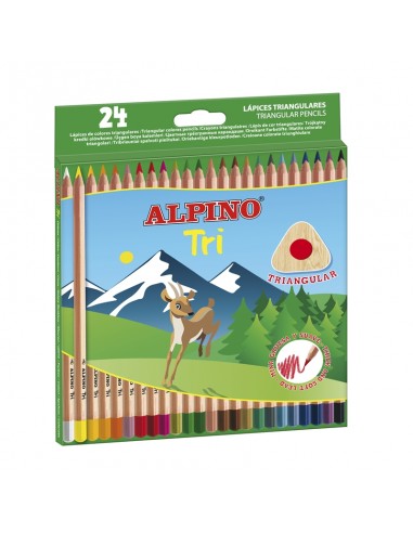 Estuche 24 lápices Alpino Tri