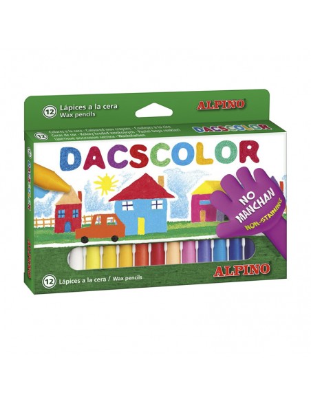 Estuche de12 ceras de colores Dacscolor