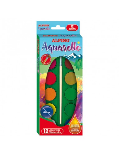 Estuche 12 Acuarelas Escolares Alpino...