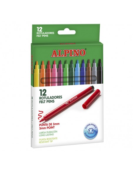 Estuche de 12 rotuladores Standard Alpino
