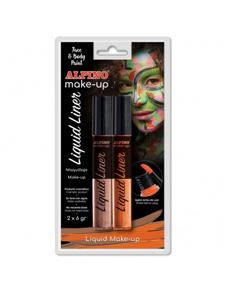 Alpino Liquid Liner Blister Naranja & Marrón